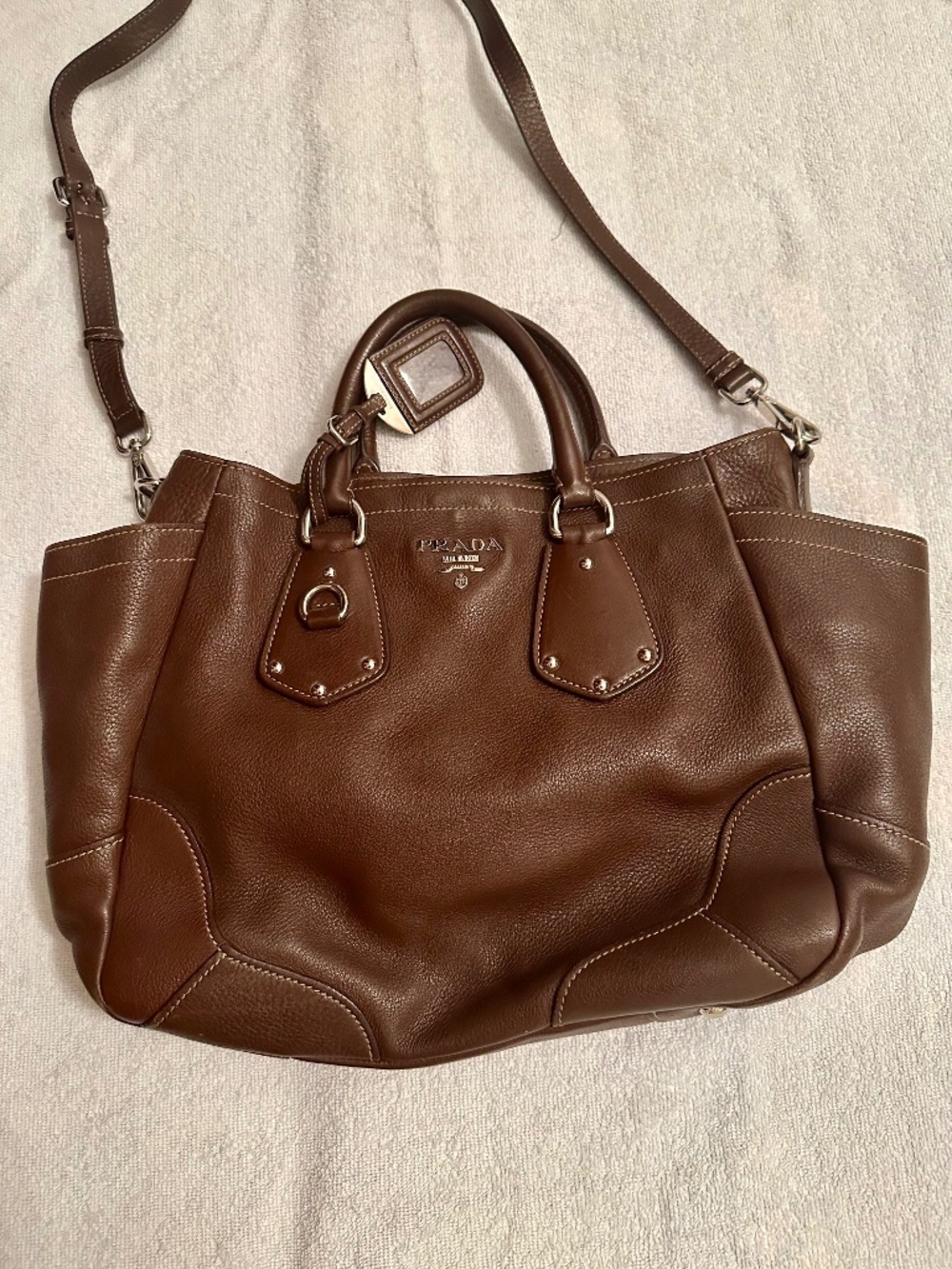 Brown vintage Prada handbag